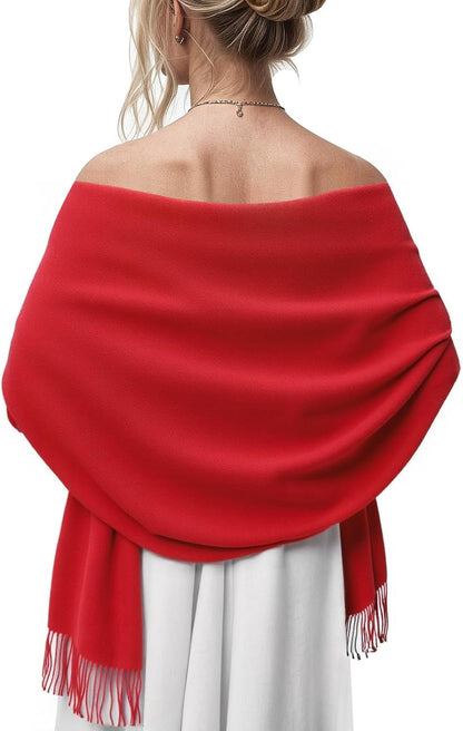 Women's Scarf Pashmina Shawls and Wraps for Evening Dress Wedding Bridal Bridesmaid Winter Warm Long Large Scarves - Colors A
