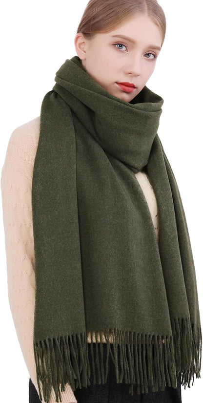RIIQIICHY Winter Scarfs for Women Pashmina Shawls Wraps for Evening Dresses Large Warm Soft Scarves