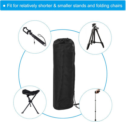 PATIKIL 20 Inch Ultra Mini Chair Replacement Bag, Nylon Foldable Tripod Carry Case Storage Bag with Shoulder Strap for Outdoor Travel, Black
