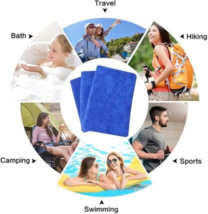 SINLAND Microfiber Gym Towels Super Absorbent Compact Travel Workout Towel Quick Dry Camping Sweat Towel for Sports Beach Swimming Backpacking Hiking and Yoga Men Women 16 Inch X 32 Inch