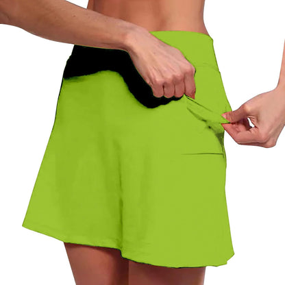 SHAOBGE Athletic Yoga Culottes for Women Solid Color Elastic Shorts Summer Lightweight High Waist Skinny Joggers Skirt 2024