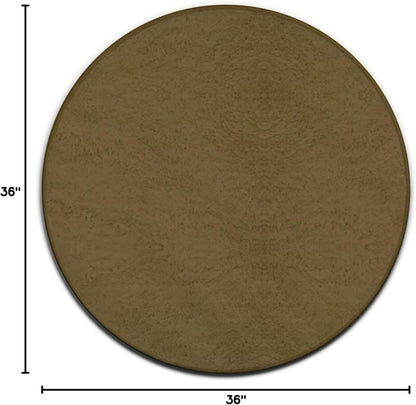 Women's Large Home Decor Mat, Soft Round Yoga Carpet, Non Slip Machine Washable Home Office Circle Rug Purple