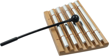Luomorgo 1 Set Meditation Chimes, Seven Tone Hand Chimes Instrument Mindfulness Chime, Classroom Chime Bell for Teacher with Mallet, Mindfulness Tools for Yoga, Healing
