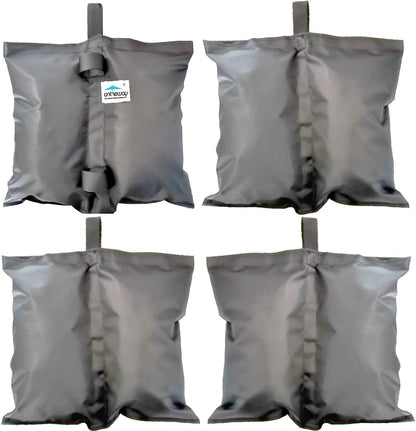 Ontheway Sand Bags for Canopy Tent, Heavy Duty Weights Sandbags, 4pcs-Pack (Black)