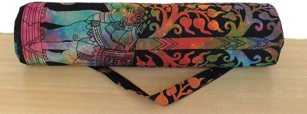 INDIAN CRAFT CASTLE ICC Yoga Mat Bag Carrier Full-Zip Exercise Yoga Mat Carry Bag for Women Men with Multi-Functional Storage Pockets and Adjustable Shoulder Strap 26X6 Inches