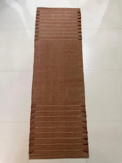 Payal Rugs Cotton Yoga Mat - Eco-Friendly Hand-Woven Rug - Non Slip & Thick (24”x72”x5mm) for Yoga Everyday Fitness at Home - Comfortable Extra-Long