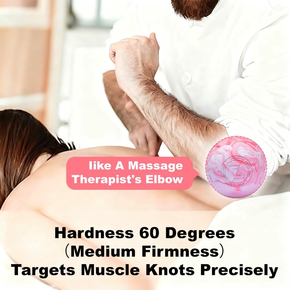 FITZELAR Massage Lacrosse Balls for Myofascial Release, Quality Certification, Massage Deep Tissue for Back and Shoulder, Trigger Point Therapy, Muscle Knots, Relieving Muscle Pain