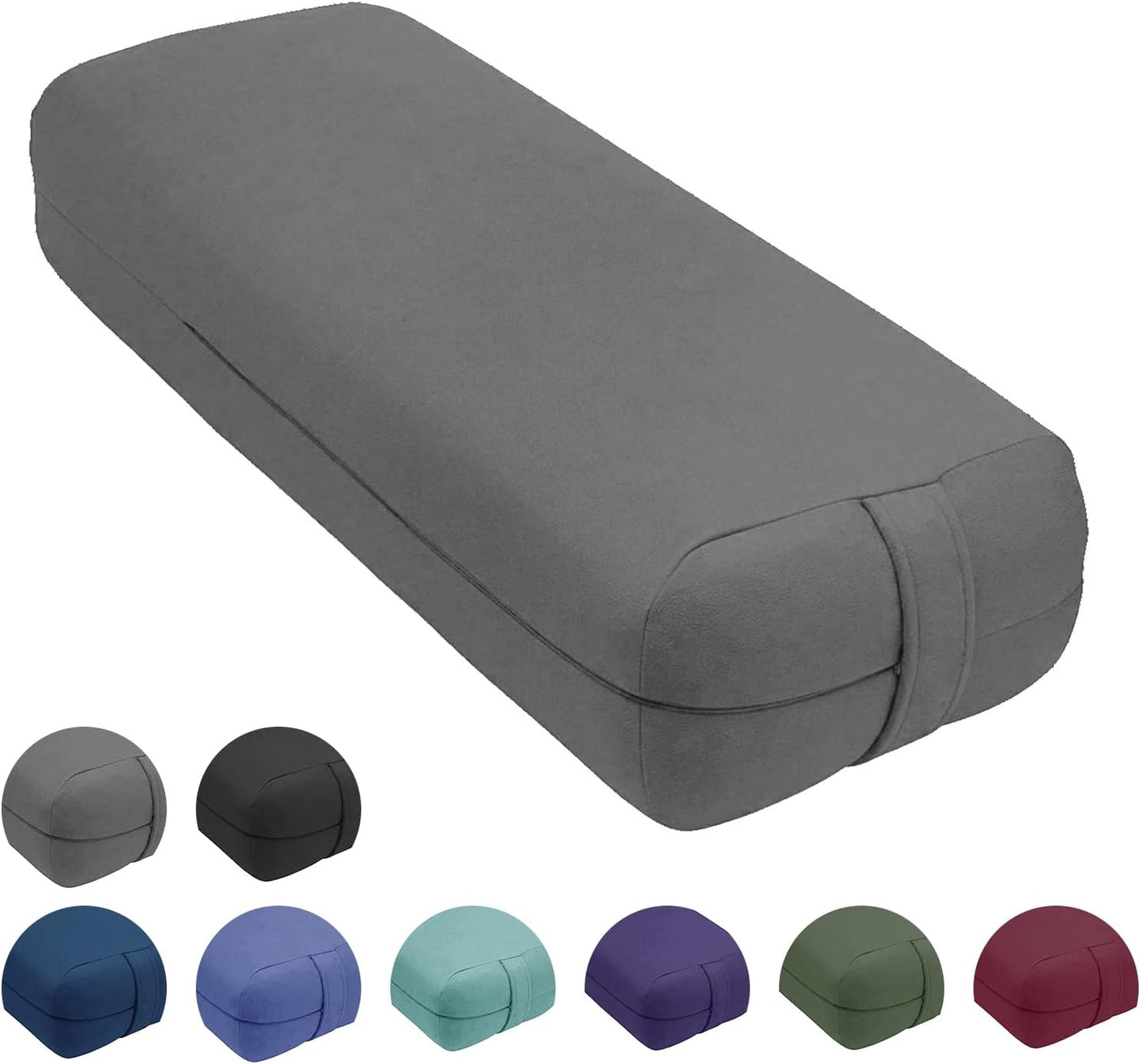 Yoga Bolster Pillow, Versatile Yoga Support Pillow for Restorative Yoga & Meditation 100% Cotton Bolster Pillow Blue Rectangle
