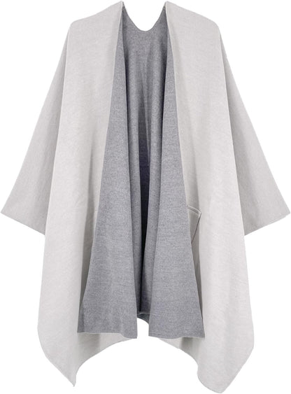 Moss Rose Women's Shawl Wrap Poncho Ruana Cape Open Front Cardigan Shawls for Spring Fall Winter