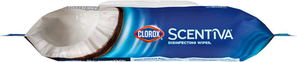 Clorox Scentiva Disinfecting Wipes, Grapefruit and Orange Blossom, 75 Ct., Pack of 3 (Pack May vary)