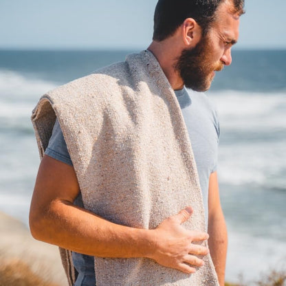 Open Road Goods Solid Color Mexican Yoga Blanket – Large Handwoven Throw for Yoga, Beach, Camping or Home – Soft and Durable Cotton Blend