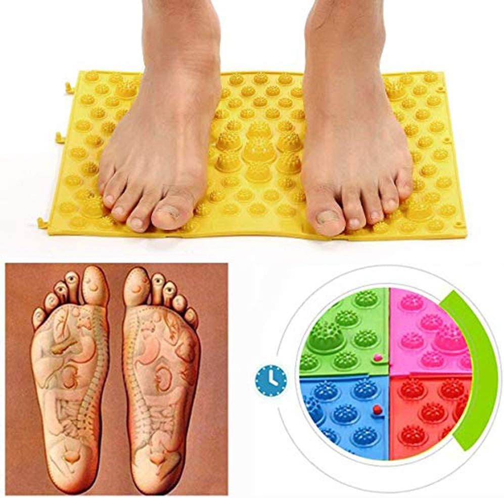 Foot Massage Mat Massage Pad Acupressure Mat Bathroom Mat Yoga Mat Outdoor Game 2 PCS (Blue)