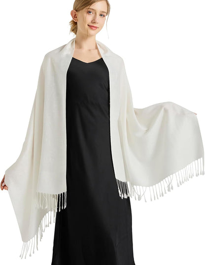 vimate Silky Paisley Pashmina Shawl Scarf-Women's Soft Double-side Jacquard Pashminas Wrap for Evening Dress Travel Shawl