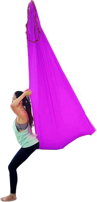 Deluxe Pilates & Yoga Flying Swing Aerial Hammock - Silk Fabric (5mx2.8m)