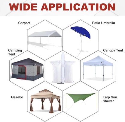 ABCCANOPY Canopy Weights 120 LBS Gazebo Tent Sand Bags,4-Pack Gray (Without Sand)