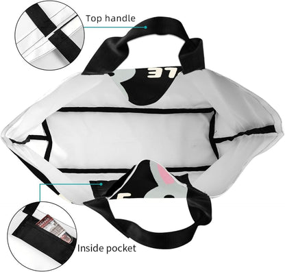 Tote Shoulder Bag Large Durable Reusable Eco-friendly Handbag Lightweight Stylish for Daily Use-19.7x15.7x5.9 Inch - Colors B