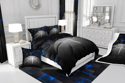jejeloiu Basketball Living Room Rugs for Bedroom 5x7 Kids Gaming Sports Decor Carpet for Boys Girls Teens Ball Games Area Rug Soft Gift for Basketball Lover Grey and Black Room Decor