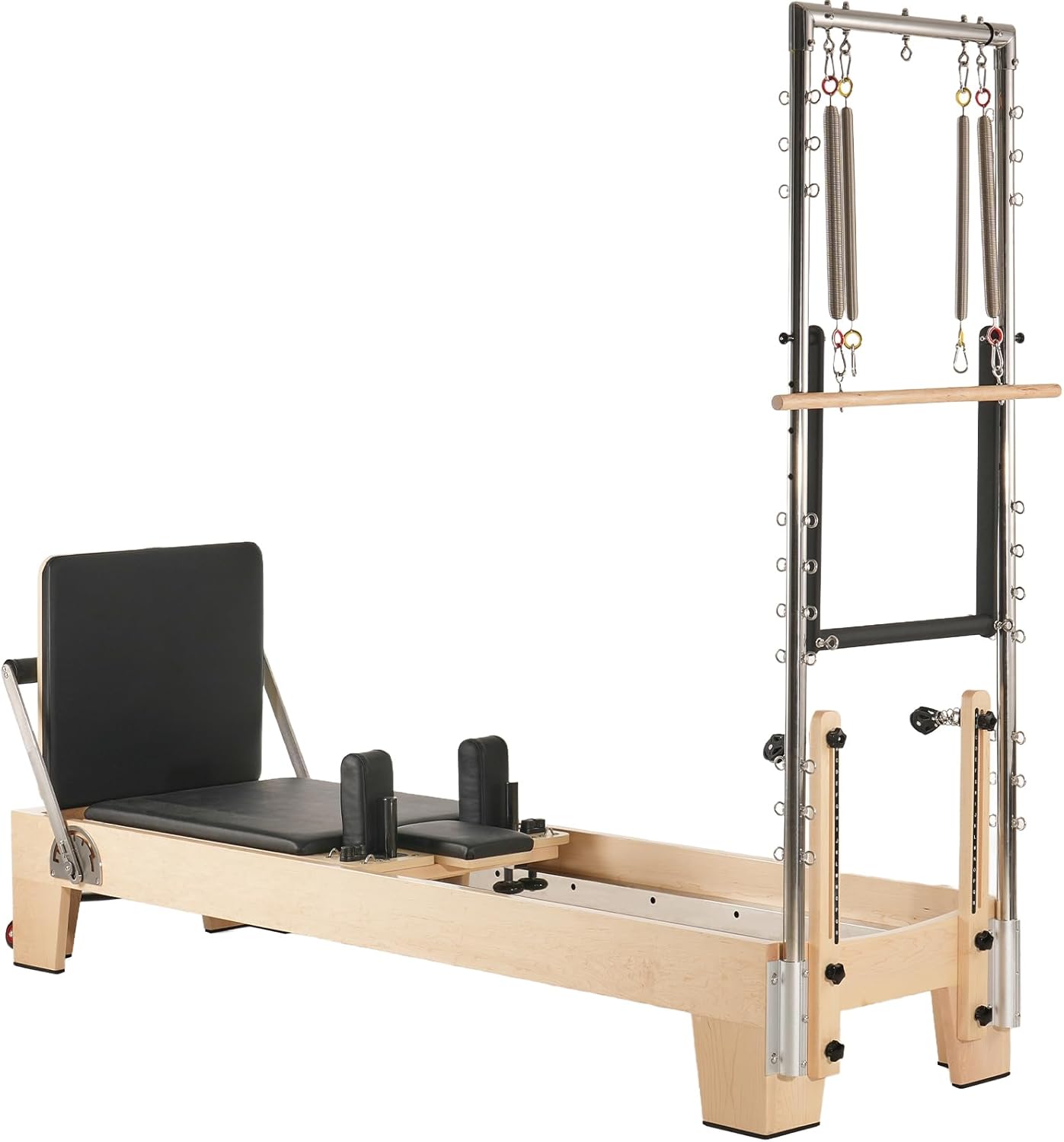 VEVOR Pilates Reformer, Reformer Pilates Machine with Cadillac Trapeze Table or Tower & Mat, Pilates Equipment for Home Workout and Studio, Includes Jump Board，Sitting Box