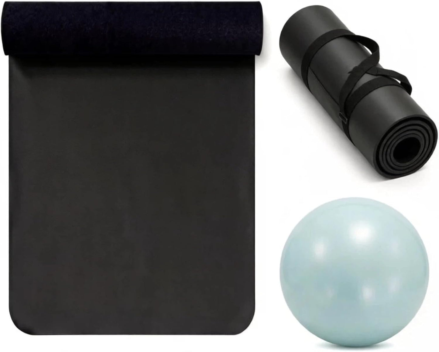 Grip Yoga Mat 5mm Non-Slip PU Natural Rubber Surface, Premium Fitness Mat for Hot Yoga, Pilates, for Women and Men