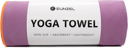 Eunzel Hot Yoga Towel Non-Slip Yoga Mat Towel Ultra-Absorbent Microfiber Towel for Hot Yoga, Pilates，Bikram and Workout 26.5"x 72"