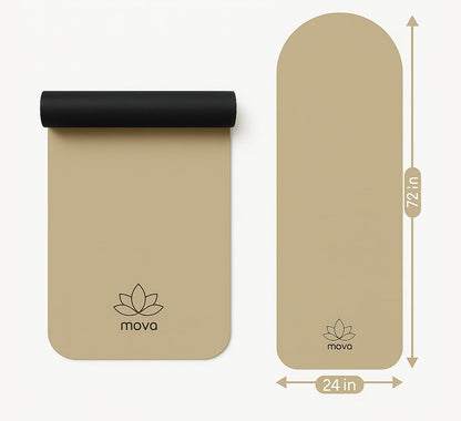 Yoga Mat – Extra Long Non-Slip PU & Natural Rubber, 4.5mm Thick, Eco-Friendly Yoga Mat for Hot Yoga, Pilates & Home Workout