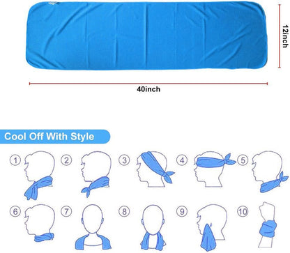 Sukeen 4 Pack Cooling Towels (40"x12"), Cooling Neck Wraps, Ice Towel, Soft Breathable Chilly Towel,Microfiber Towel for Yoga,Sport,Running,Gym,Workout,Camping,Fitness,Workout & More Activities