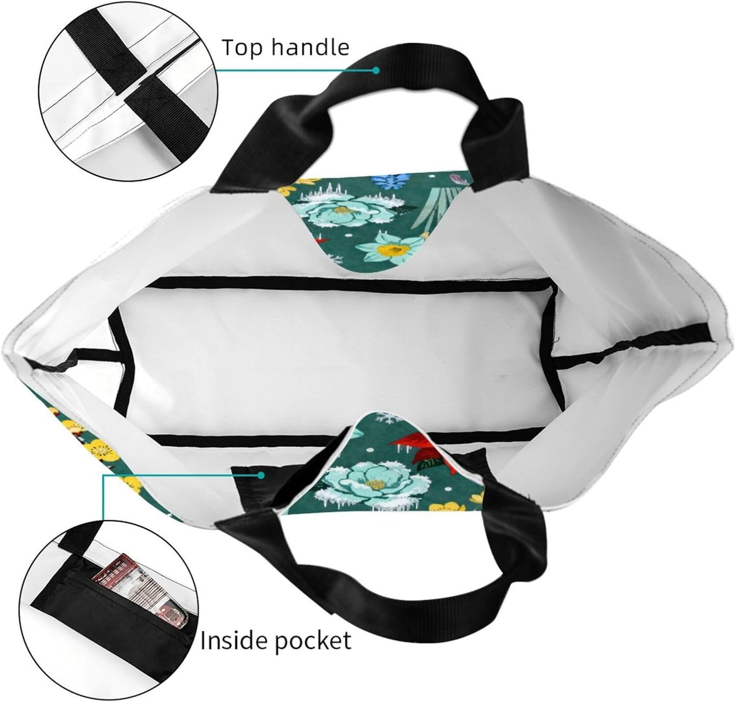 Tote Shoulder Bag Large Durable Reusable Eco-friendly Handbag Lightweight Stylish for Daily Use-19.7x15.7x5.9 Inch - Colors B