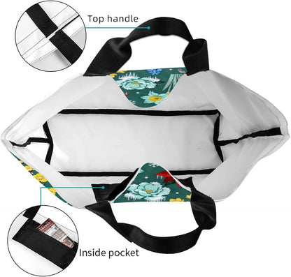 Tote Shoulder Bag Large Durable Reusable Eco-friendly Handbag Lightweight Stylish for Daily Use-19.7x15.7x5.9 Inch - Colors B