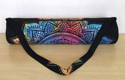 INDIAN CRAFT CASTLE ICC Yoga Mat Bag Carrier Full-Zip Exercise Yoga Mat Carry Bag for Women Men with Multi-Functional Storage Pockets and Adjustable Shoulder Strap 26X6 Inches