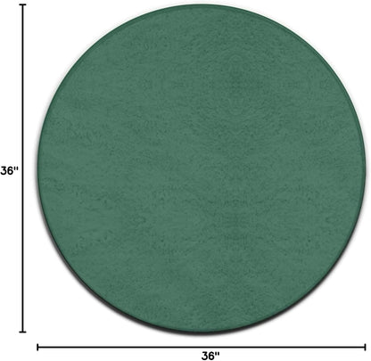 Room Sofa Yoga Soft Round Carpet, Modern Round Area Rug, Non Slip Machine Washable Kitchen Office Circle Rug Purple, 36inch
