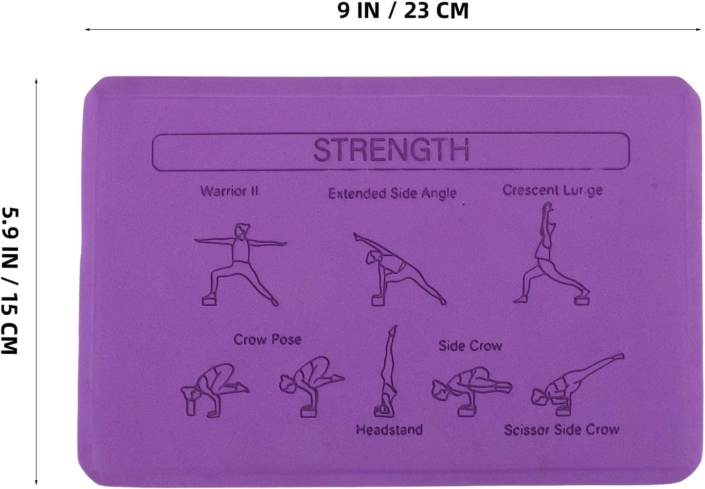 Yoga Blocks Set Non-slip High-density Eva Foam Bricks with Strap Lightweight Yoga Props for Beginners Balance and Stretching Training