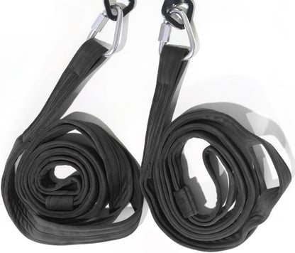 4.9ft 1.5m Aerial Straps Ropes Yoga Aerial Acrobatics Body Aerial Loop Trapeze Circus Apparatuses Equipment Three-Layer Straps 1 pairs