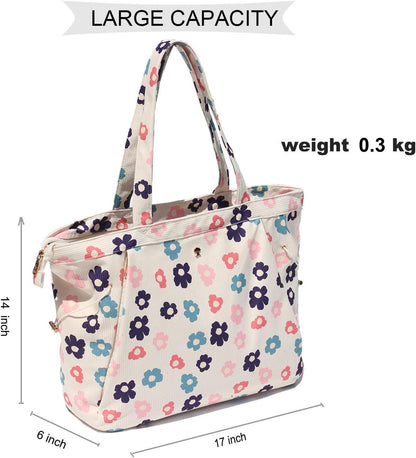 ESVAN Corduroy Yoga Tote Bag Gifts for Women Drawstring Yoga Mat Bag for Office Workout Travel Carryall Pilates Gym