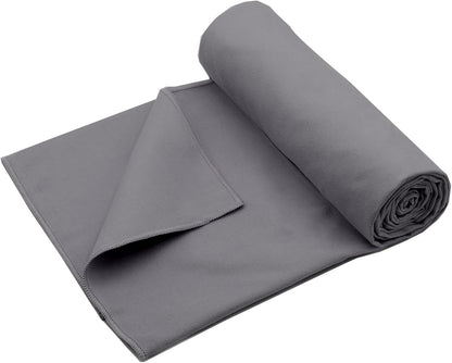 Eunzel Hot Yoga Towel Non Slip Yoga Mat Towel Non-Slip Sweat Absorbent Towel for Hot Yoga, Pilates and Workout 72" x 26.5", Blue