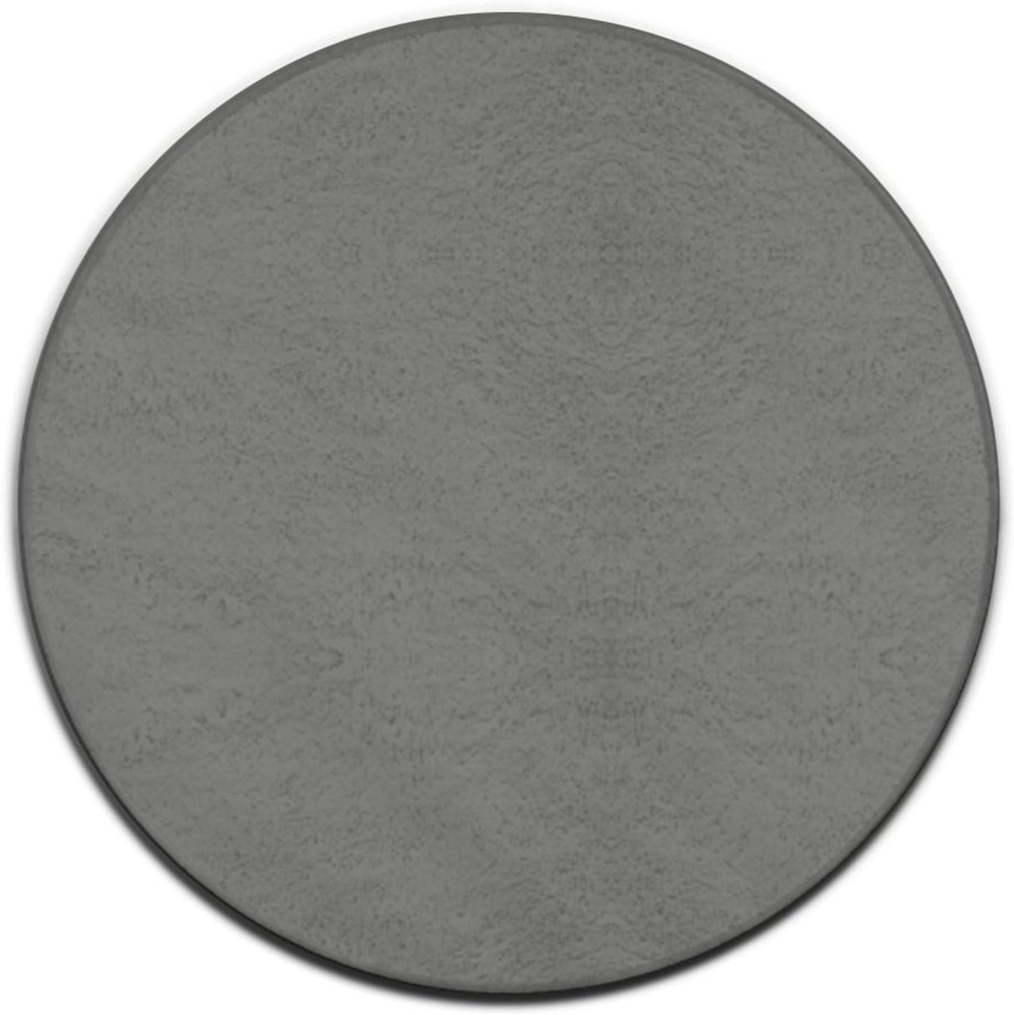 Machine Washable Modern Round Area Rug, Room Sofa Yoga Soft Round Carpet, Home Decor Non Slip Kitchen Office Circle Rug Grey, 24inch