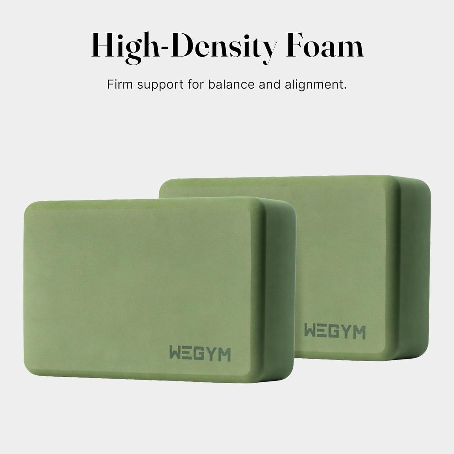 WeGym Yoga blocks with Anti-Slip, Comfortable Grip, Sturdy Sides for Secure Workouts at Home, for Yoga, and Pilate Training