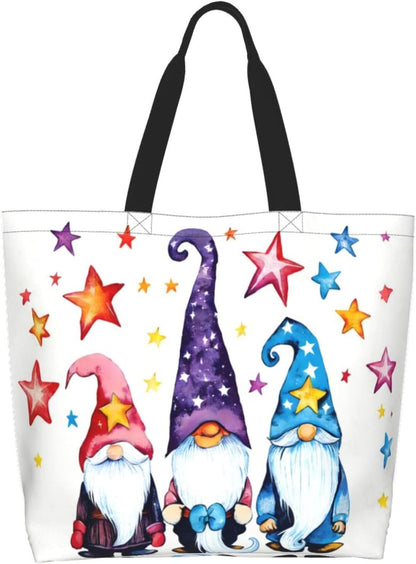 Tote Shoulder Bag Large Durable Reusable Eco-friendly Handbag Lightweight Stylish for Daily Use-19.7x15.7x5.9 Inch - Colors B