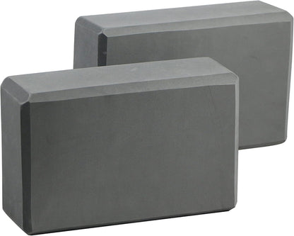 EXERZ Yoga Blocks 2 pack, Gym Blocks, Exercise Workout Fitness Bricks, Pilates Stretch Handstand Non-Slip