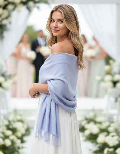 Women's Scarf Pashmina Shawls and Wraps for Evening Dress Wedding Bridal Bridesmaid Winter Warm Long Large Scarves - Colors B