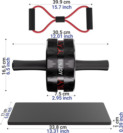 Readaeer Ab Roller Wheel, Ab Exercise Wheels Kit with Ab Roller, Resistance Bands, Knee Mat, Jump Rope, Push-Up Bar