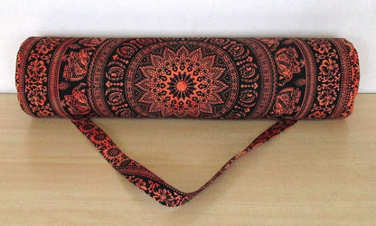 INDIAN CRAFT CASTLE ICC Yoga Mat Bag Carrier Full-Zip Exercise Yoga Mat Carry Bag for Women Men with Multi-Functional Storage Pockets and Adjustable Shoulder Strap 26X6 Inches
