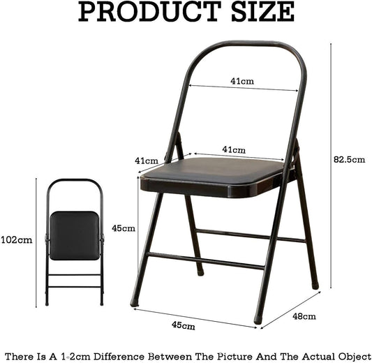Folding Chair with Backrest,Dual Crossbeam Support,Pilates Yoga Auxiliary Chair,for Back Pain Relieving Strength Training(Color 3,45x81x82.5cm)