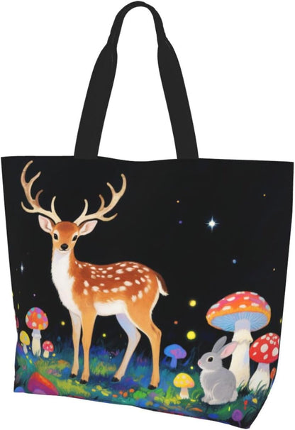 Tote Shoulder Bag Large Durable Reusable Eco-friendly Handbag Lightweight Stylish for Daily Use-19.7x15.7x5.9 Inch - Colors A
