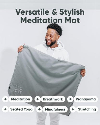 Mindful & Modern Zabuton Meditation Mat - Cotton Filled Yoga and Meditation Pad - Zabuton Meditation Cushion for Kneeling and Sitting Support - Large Rectangular Sitting Floor Pillow for Bench or Zafu