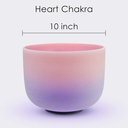 TOPFUND 6-12 inch 432Hz Chakra Set of 7 Crystal Singing Bowls with Heavy Duty Carrying Case and Singing Bowl Mallets