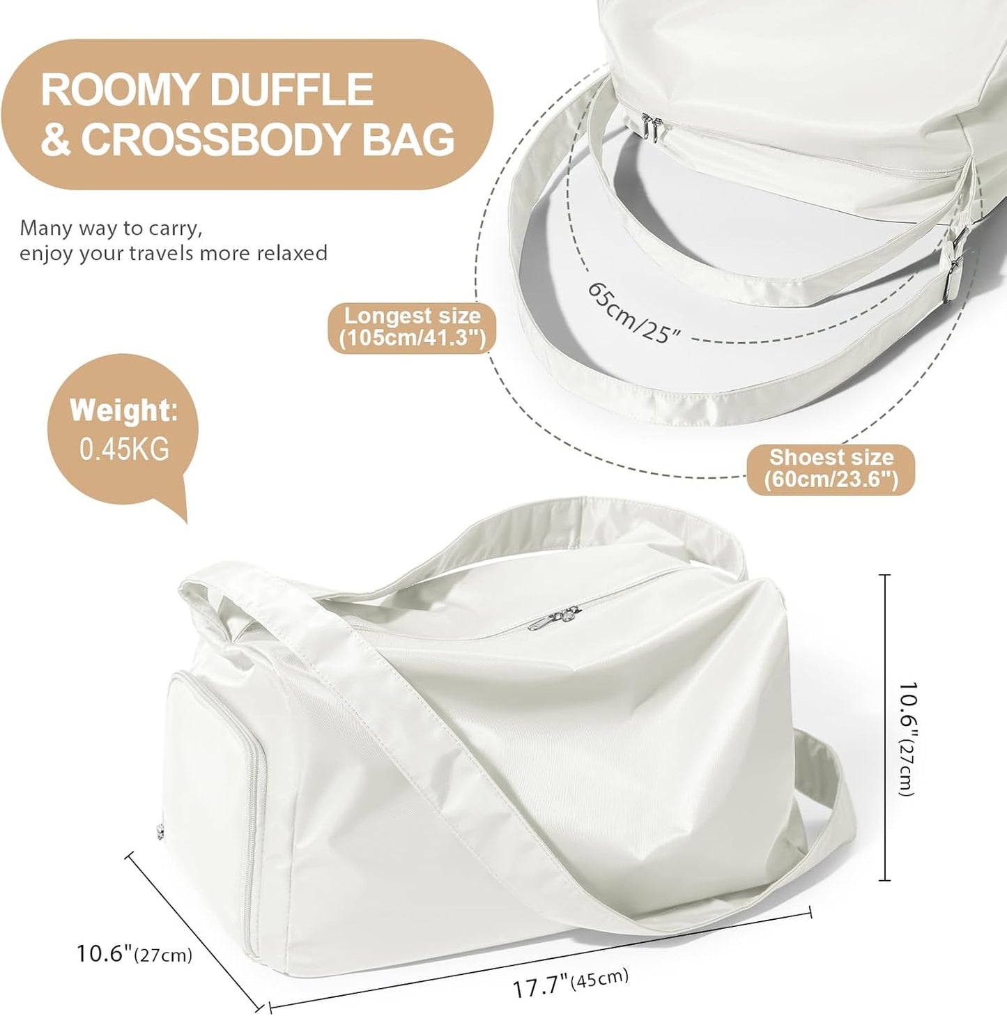 Small Gym Bag with Shoe Compartment, Workout Sport Duffle Bag for Women Travel, Waterproof Shoulder Overnight Bags Lightweight Carry on Tote Bags for Swim, Yoga, Dance