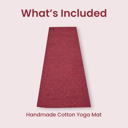 LFH Home Handmade Cotton Yoga Mat Cotton Rug picnic mat For Exercise, Workout, Fitness - Perfect Heavy Quality Eco Friendly Natural Cotton Woven Reversible Yoga Mats for Men & Women - 72x26 Inch.
