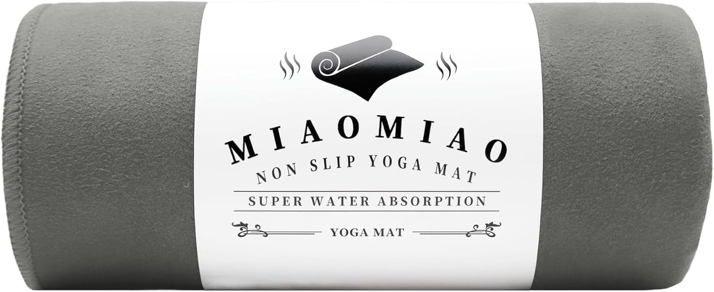 MIAOMIAO Non-Slip Hot Yoga Towel Set,Super Absorbent Microfiber in, 24.5" x 72" - Anti-Slip, Injury Free Design for Pilates, Yoga Mats, Exercise, and Fitness Gear