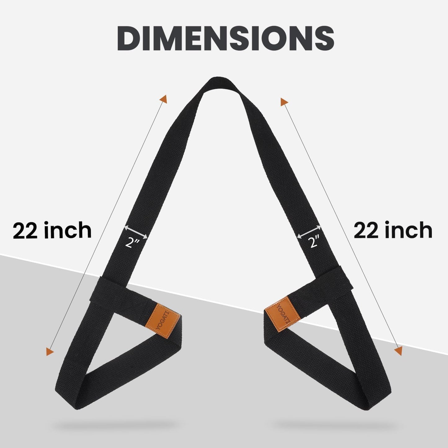 YOGATI® Yoga Mat Straps for Carrying | Adjustable Cotton Yoga Strap for Carrying Mats | Fits Standard and Thick Yoga or Pilates Matt | Practical & Perfect Yoga Mat Carrying Strap Design that Lasts