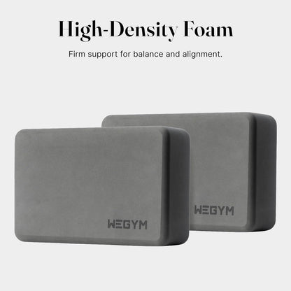 WeGym Yoga blocks with Anti-Slip, Comfortable Grip, Sturdy Sides for Secure Workouts at Home, for Yoga, and Pilate Training